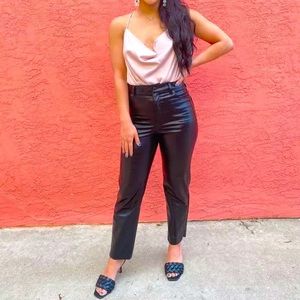 High rise vegan snakeskin